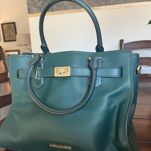 Michael Kors Green Leather Tote Bag